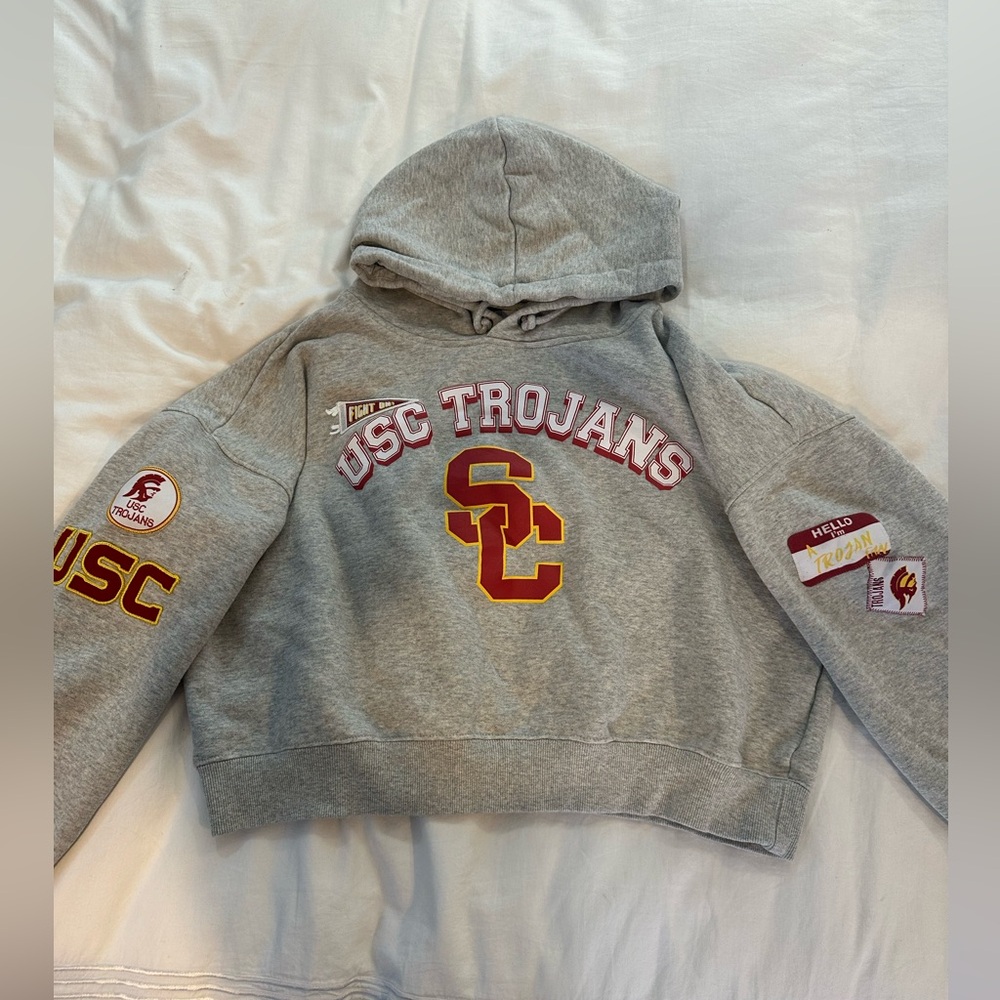 USC patchwork sweatshirt